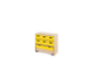 Storage Unit M with deep wooden trays + container - Yellow