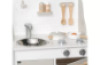 Grey wooden kitchen with accessories