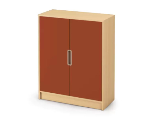 Storage Unit 92 with shelves and doors - Brick - X