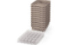 Small plastic containers with runners - eco beige - 12