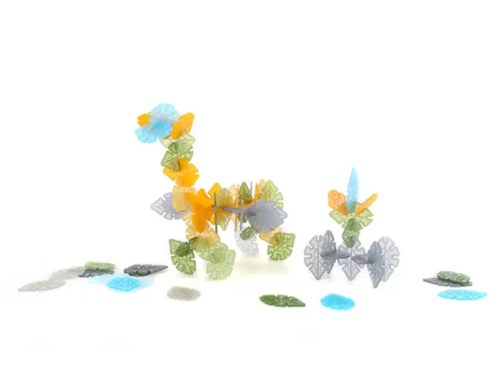 Transparent leaves. Construction blocks