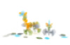 Transparent leaves. Construction blocks