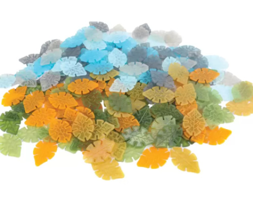 Transparent leaves. Construction blocks
