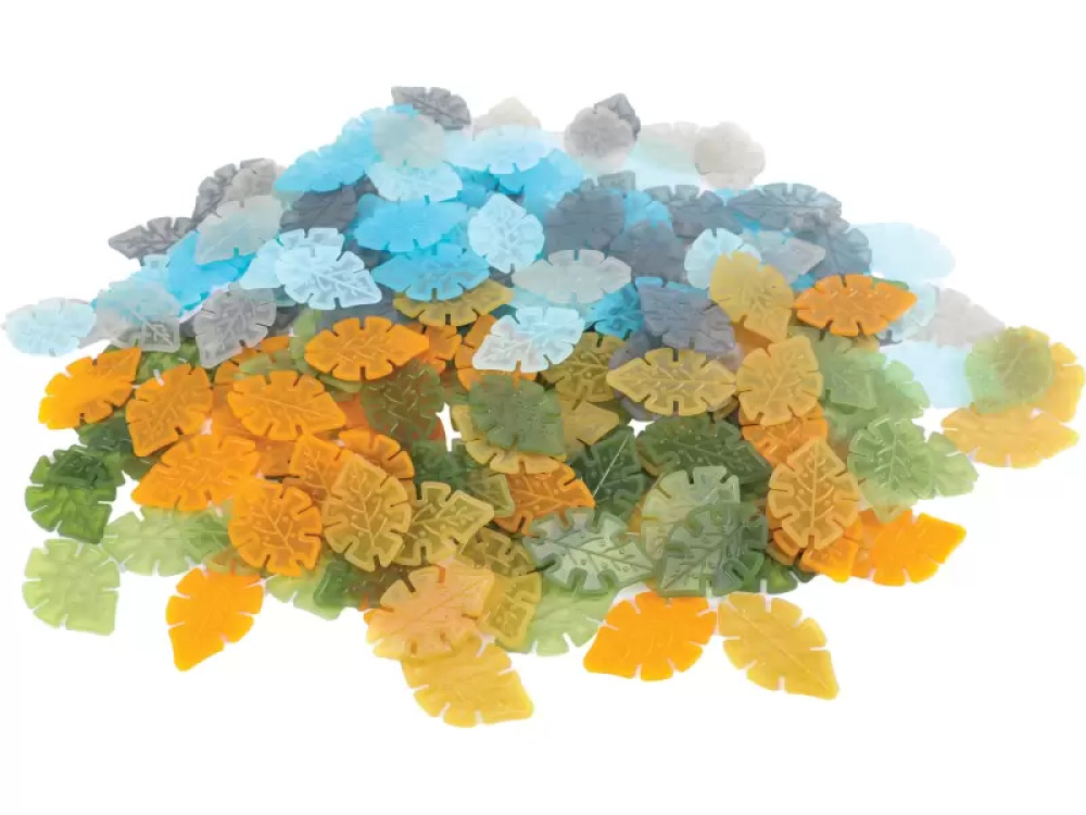 Transparent leaves. Construction blocks