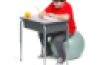 Weighted Ball Seat 55cm Silver. Kids/Adults 55cm – By Bouncyband