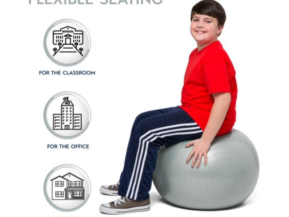 Weighted Ball Seat 55cm Silver. Kids/Adults 55cm – By Bouncyband