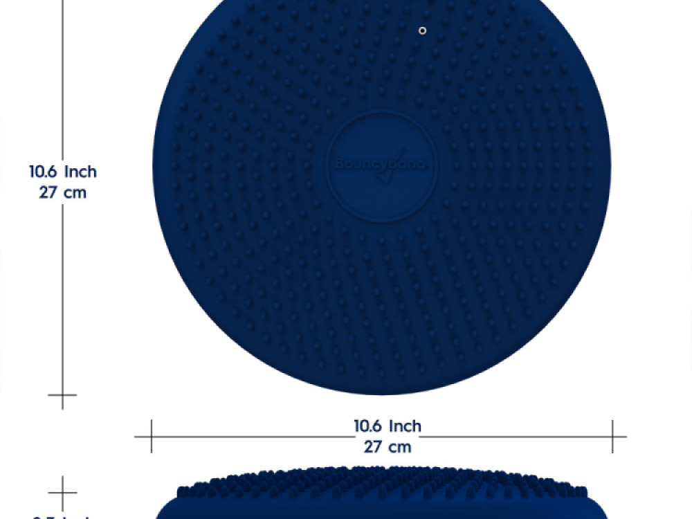 Wiggle Antimicrobial Seat Sensory Cushion – Blue 27cm – Flexible Alternative Seating – By Bouncyband