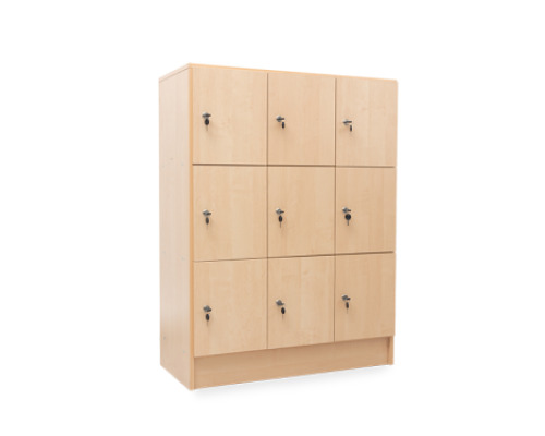 Prima 9-locker cabinet Beech
