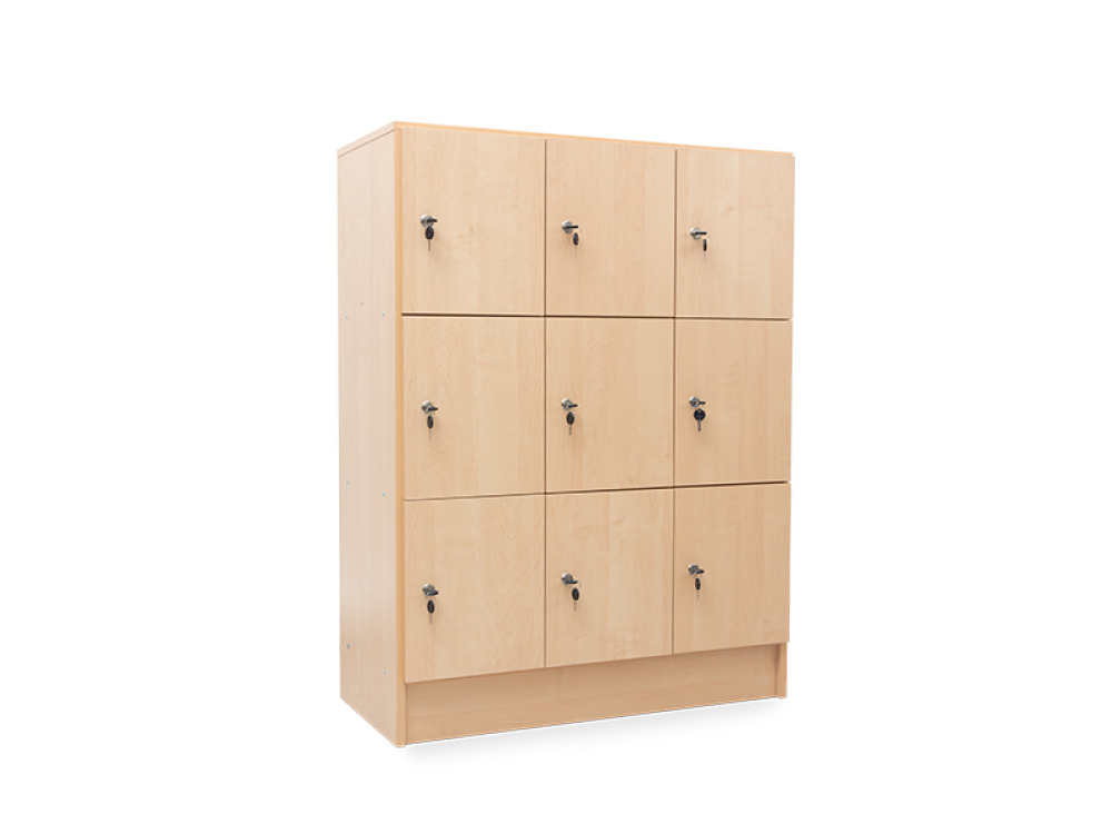 Prima 9-locker cabinet Beech
