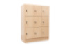 Prima 9-locker cabinet Beech
