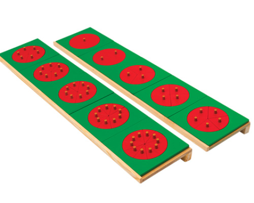Wooden circles for fractions
