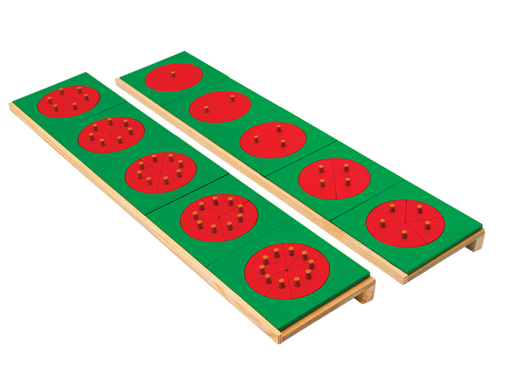 Wooden circles for fractions