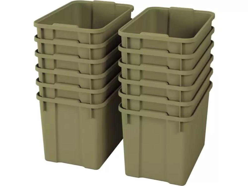 Extra large plastics containters - eco light green - 12