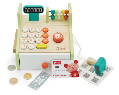 Wooden cash register