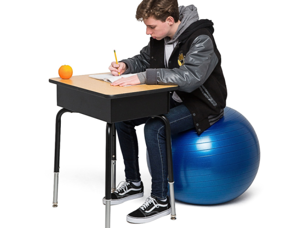 65cm Balance Ball No-Roll Weighted Seat-Blue