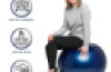 65cm Balance Ball No-Roll Weighted Seat-Blue