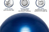 65cm Balance Ball No Roll Weighted Seat  Blue