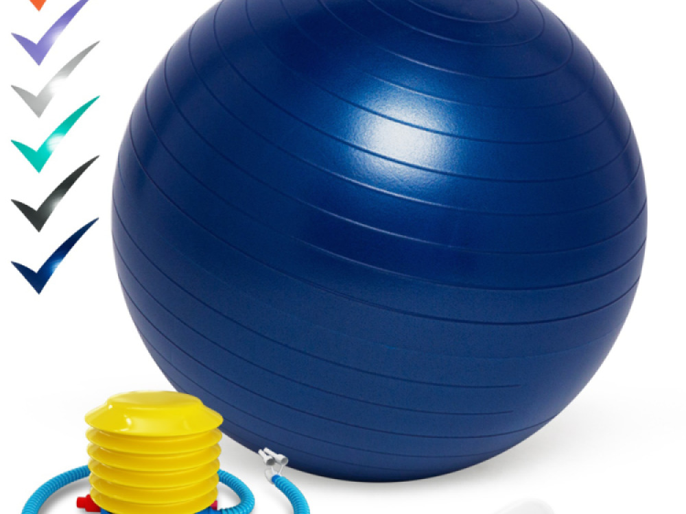 65cm Balance Ball No-Roll Weighted Seat-Blue