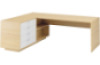 Headmaster s desk with drawers - birch and white. Exclusive