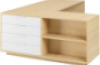 Headmaster s desk with drawers - birch and white. Exclusive