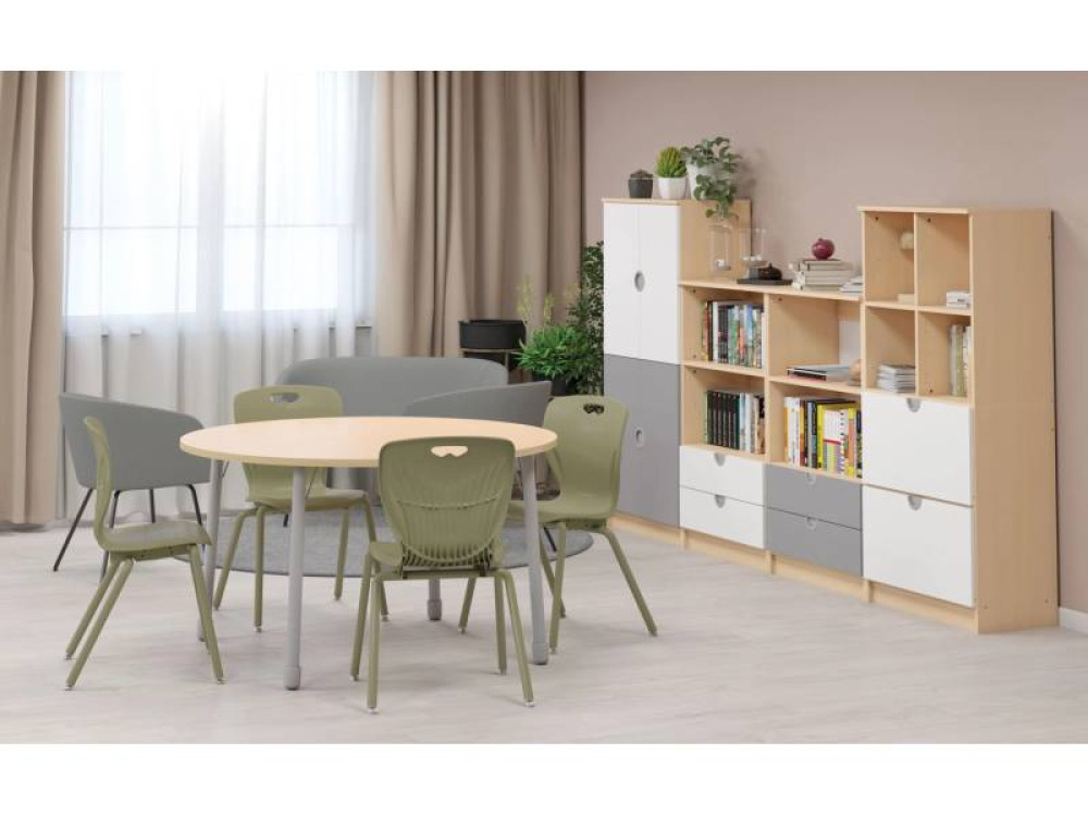 Cubo ACCESSORIES SHELVES AND DRAWERS orange wide low 2 pcs.