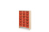 Storage Unit XL with deep wooden trays - Red
