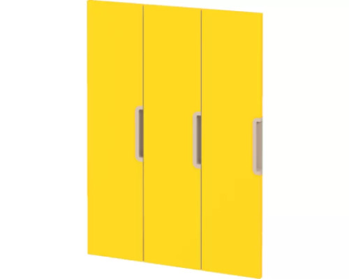 Doors with handle for cloakroom Vita 3 - Yellow