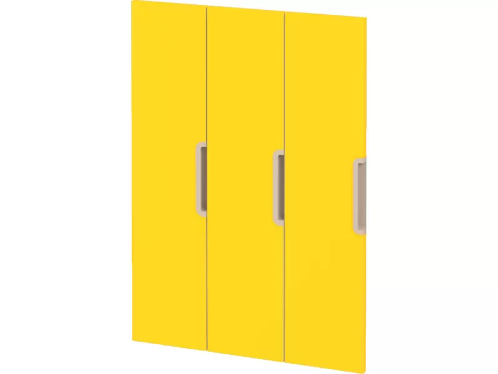 Doors with handle for cloakroom Vita 3 - Yellow