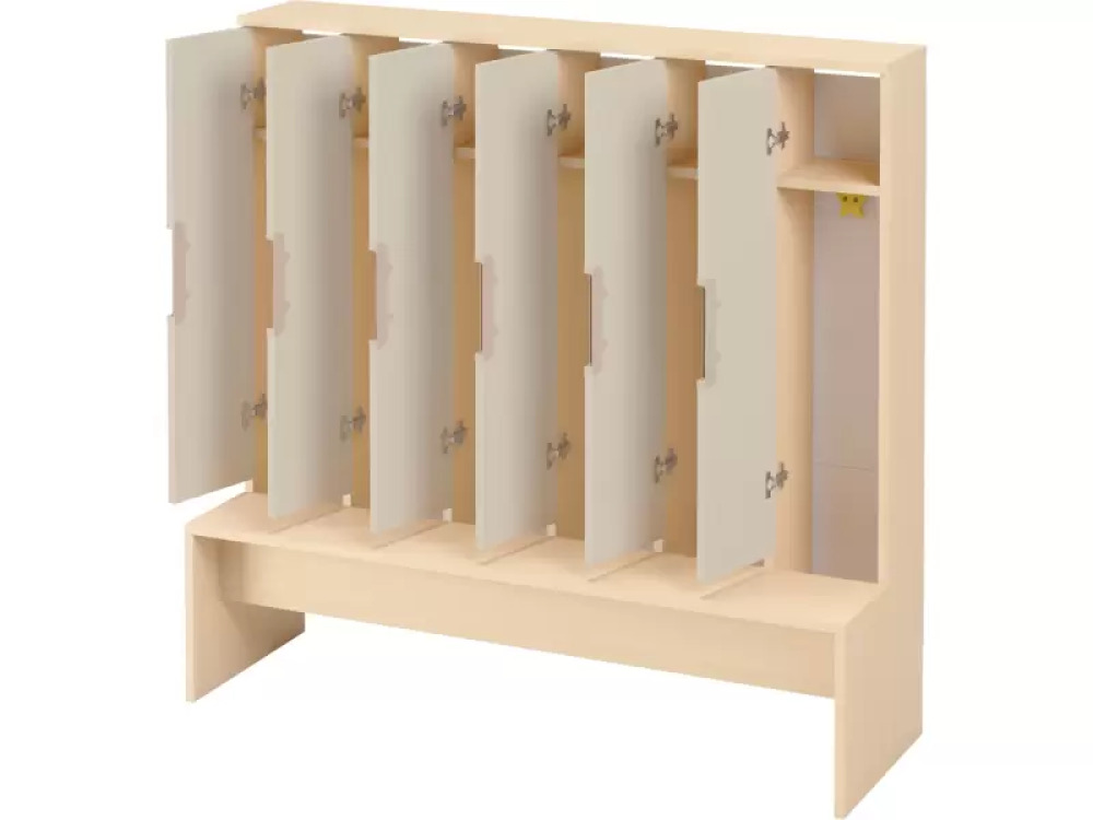 Doors with handle for cloakroom Vita 6 - Sand