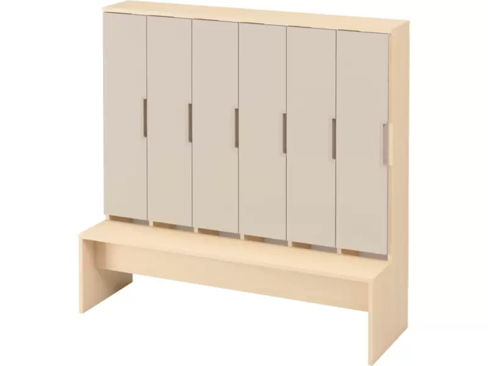 Doors with handle for cloakroom Vita 6 - Sand