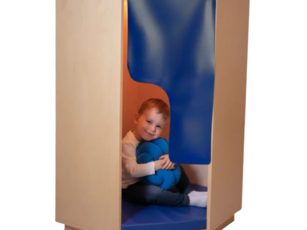 Wooden Padded Den with Mood lighting