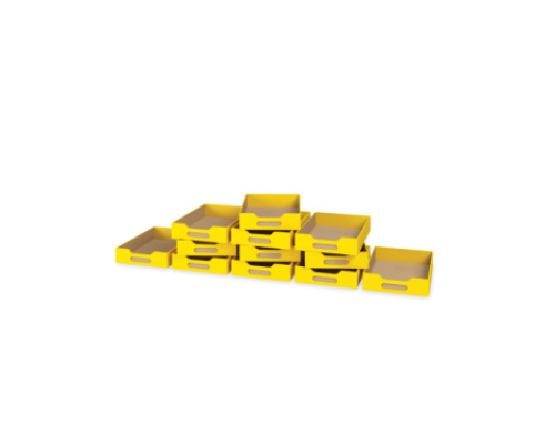12 - small cardboard trays - Yellow