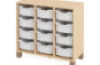 Cabinet with 12 deep containers. White. Fresh Collection