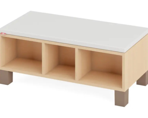 Seat with lockers. White. Fresh Collection