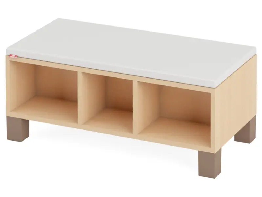 Seat with lockers. White. Fresh Collection