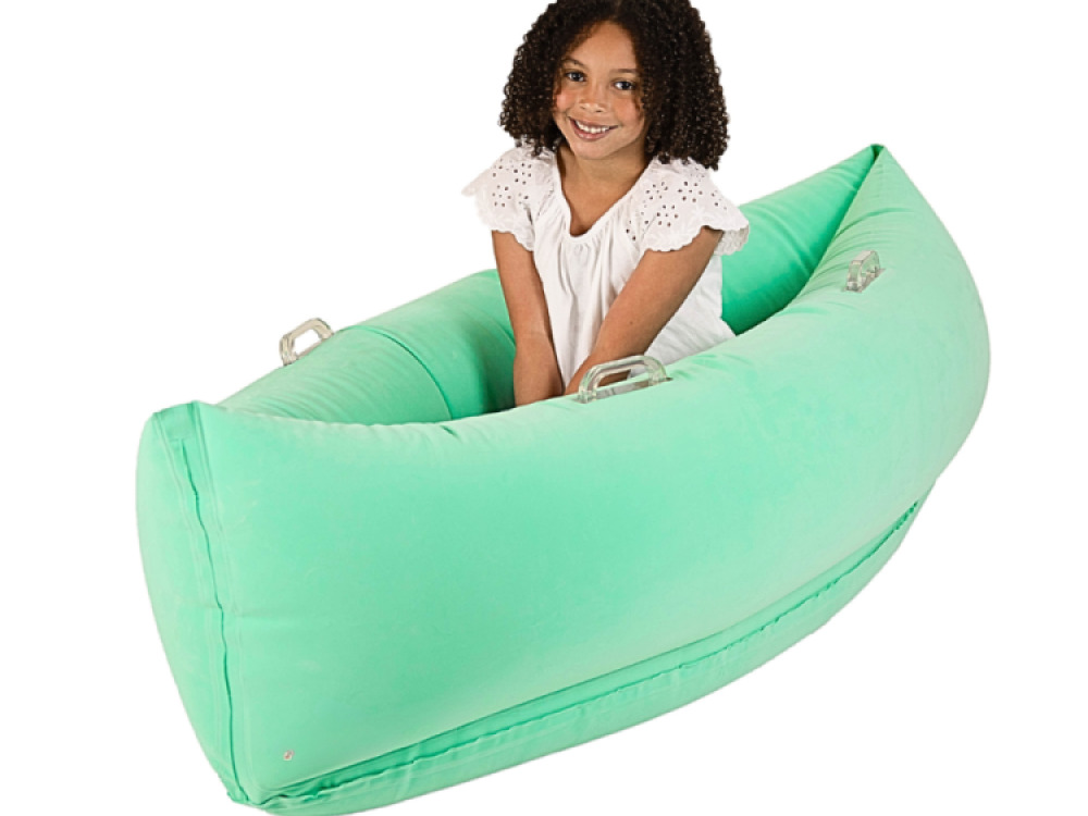 Hugging Inflatable Peapod Sensory Hug Canoe 1.5mtr/Green – By Bouncyband