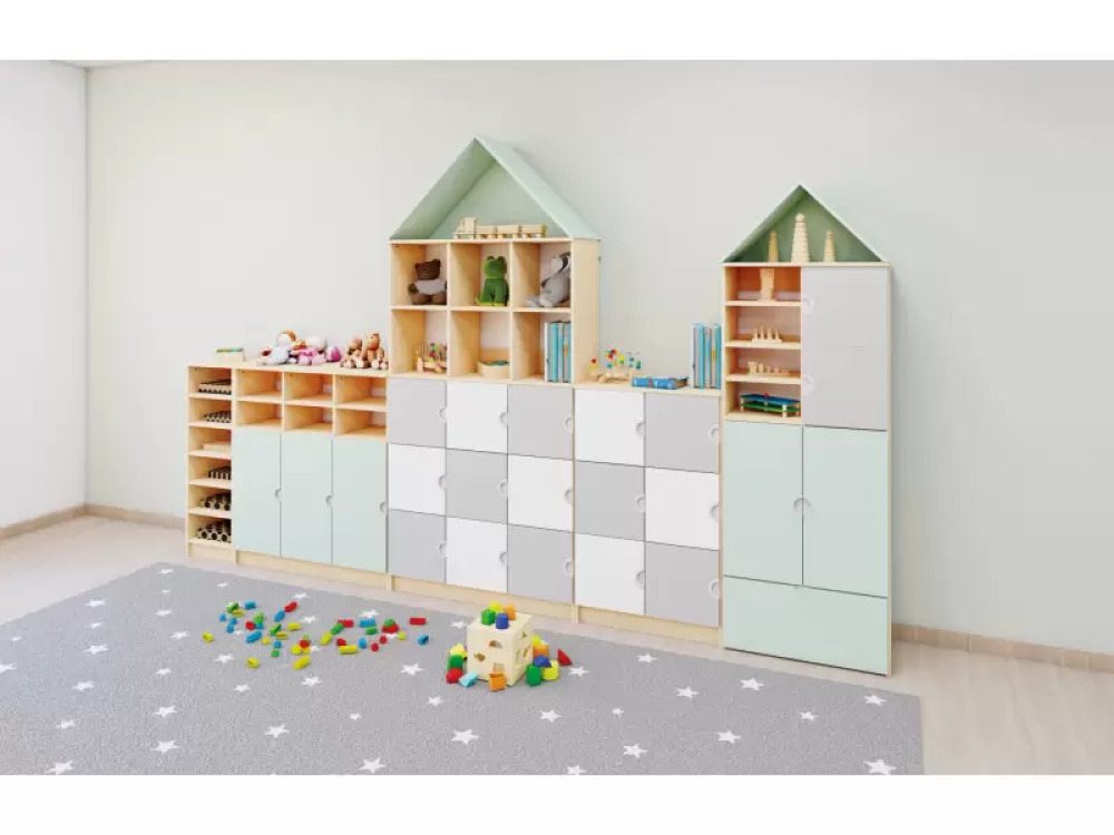 Cubo doors for lounger storage cabinet. White