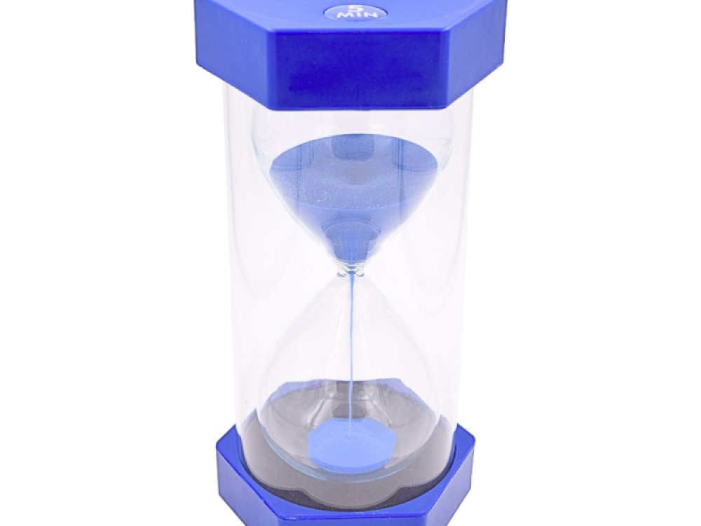Large Event Sand Timer – 5 Min. – Blue