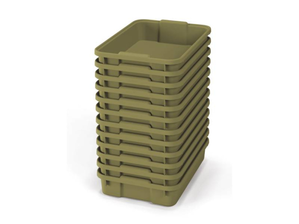 Small plastic containers - eco light green - 12