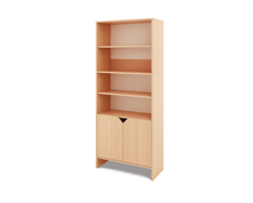 Tall Storage Unit + half bottom doors - Beech
