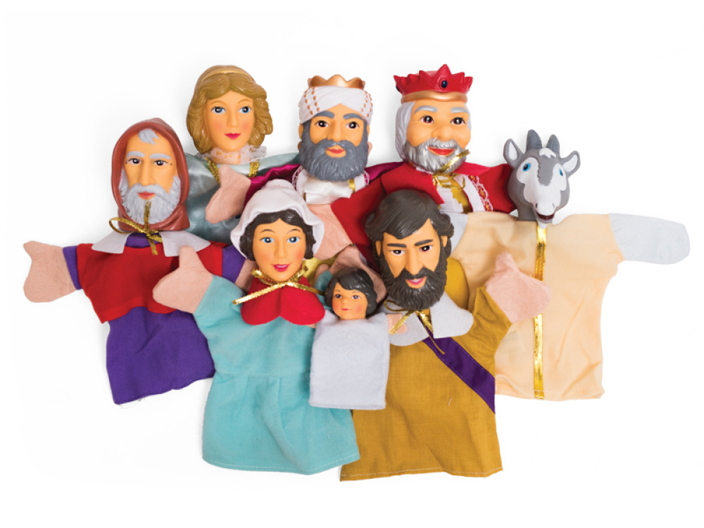 Story of Jesus Birth. Hand puppets