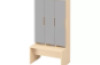 Doors with handle for cloakroom Vita 3 - Grey