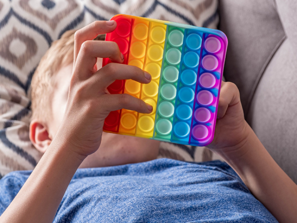 Pop Fidget Pad – Square – Multicoloured