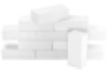 WHITE FOAM BRICKS Set of 25