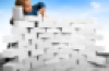 WHITE FOAM BRICKS Set of 25