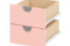 Cubo drawer set. Narrow low. Pale pink