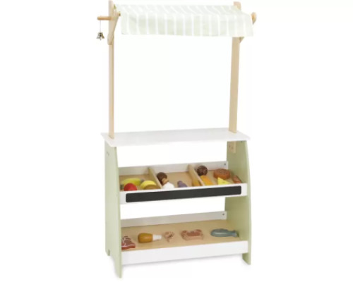 Market stall. Wooden activity corner