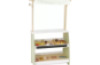 Market stall. Wooden activity corner