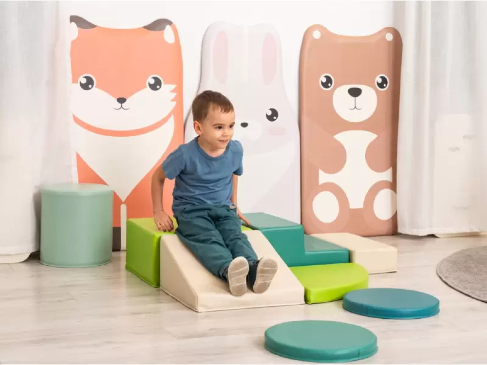 Nature. Foam obstacle course for toddlers