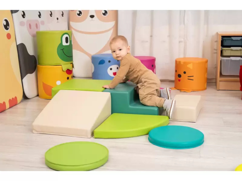 Nature. Foam obstacle course for toddlers